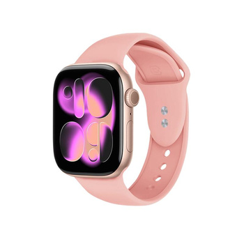 Crong Liquid - Pasek do Apple Watch 38/40/41/42mm (łososiowy)