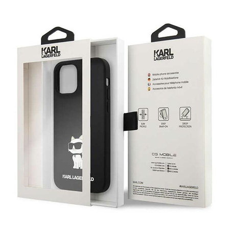 Karl Lagerfeld Silicone NFT Choupette - Etui iPhone 12 / iPhone 12 Pro (czarny)