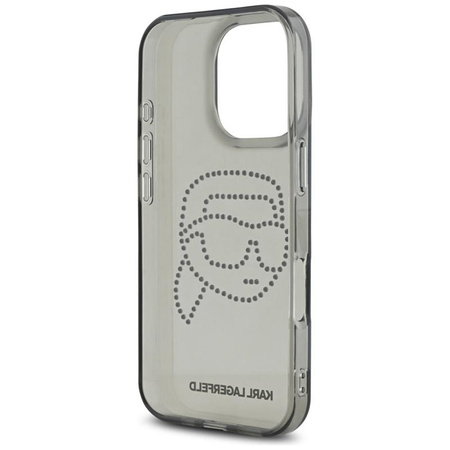 Karl Lagerfeld IML Rhinestones Karl Head - Etui do iPhone 16 Pro (czarny)