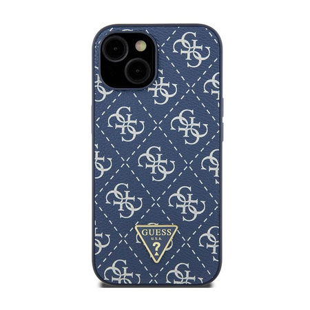 Guess 4G Triangle Metal Logo - Etui iPhone 15 Plus (niebieski)