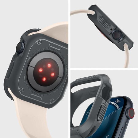 Spigen Rugged Armor - Obudowa do Apple Watch 4/5/6/7/8/9/SE 44/45 mm (Dark Grey)