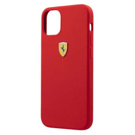 FERRARI On Track Silicone - Etui iPhone 12 / iPhone 12 Pro (czerwony)