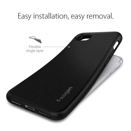 Spigen Liquid Air - Etui do iPhone SE 2022 / SE 2020 / 8 / 7 (Czarny)