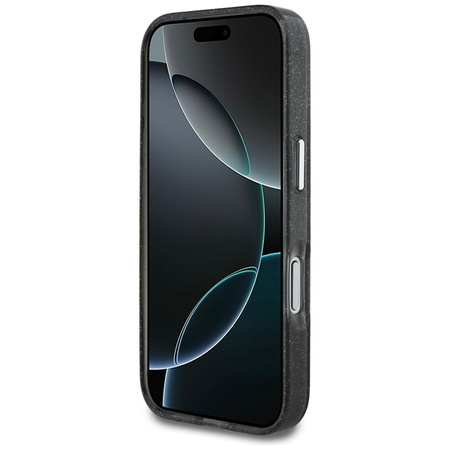 Karl Lagerfeld IML Glitter Karl & Choupette Sketch Logo MagSafe - Etui iPhone 17 Pro (czarny)