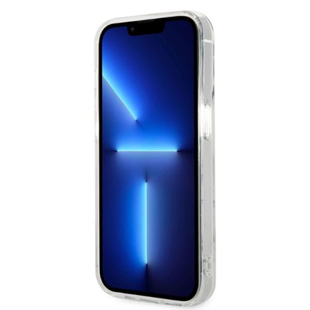 Guess Bundle Pack MagSafe IML Marble - Zestaw etui + ładowarka MagSafe iPhone 14 Pro Max (biały/złoty)