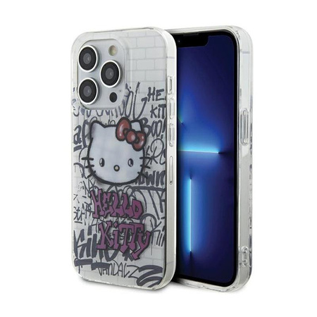 Hello Kitty IML Kitty On Bricks Graffiti - Etui iPhone 15 Pro Max (biały)