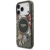 Guess IML Flowers Electro Pearl Strap MagSafe - Etui iPhone 17 Pro (czarny)