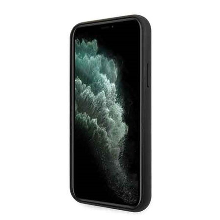 Guess Marble Glass Gold Glitter - Etui iPhone 11 Pro (czarny)