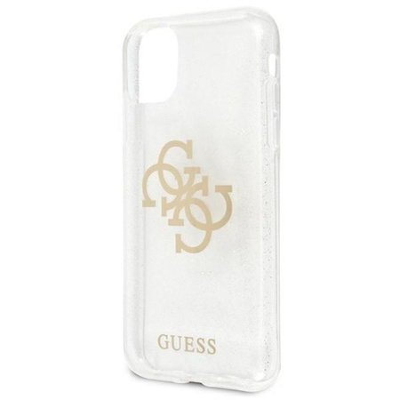 Guess Glitter 4G Big Logo - Etui iPhone 11 (przezroczysty)