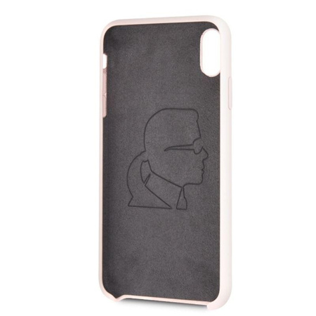 Karl Lagerfeld Silicone Iconic - Etui iPhone Xs Max (jasnoróżowy)