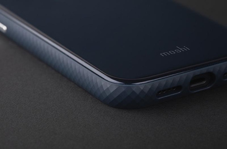 Moshi iGlaze - Etui iPhone 12 / iPhone 12 Pro (system SnapTo) (Midnight Blue)