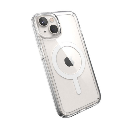 Speck Gemshell + MagSafe - Etui do iPhone 14 / iPhone 13 z połowką MICROBAN (Clear)