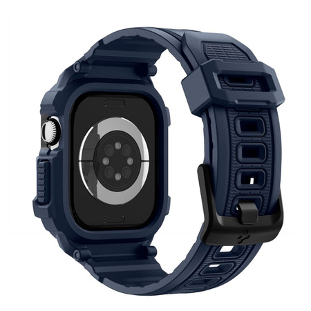 Spigen Rugged Armor Pro V2 – Pasek z obudową do Apple Watch 10 / 11 42 mm (Navy Blue)