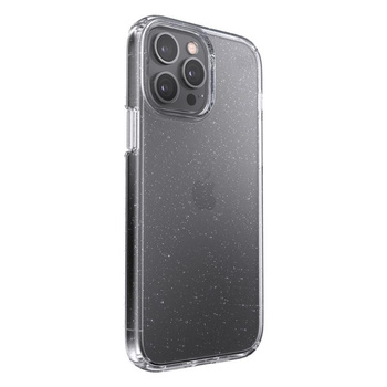 Speck Presidio Perfect-Clear with Glitter - Etui iPhone 13 Pro Max /  iPhone 12 Pro Max z powłoką MICROBAN (Clear/Platinum Glitter)