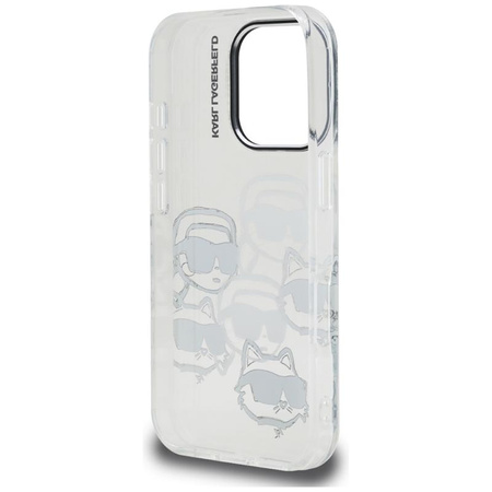 Karl Lagerfeld IML Multi K&C Head Pattern - Etui iPhone 16 Pro (przezroczysty)