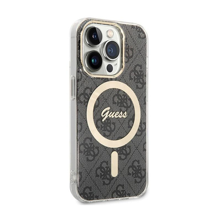 Guess 4G MagSafe - Etui iPhone 15 Pro (czarny)