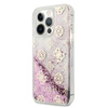 Guess Peony Liquid Glitter - Etui iPhone 13 Pro (różowy)