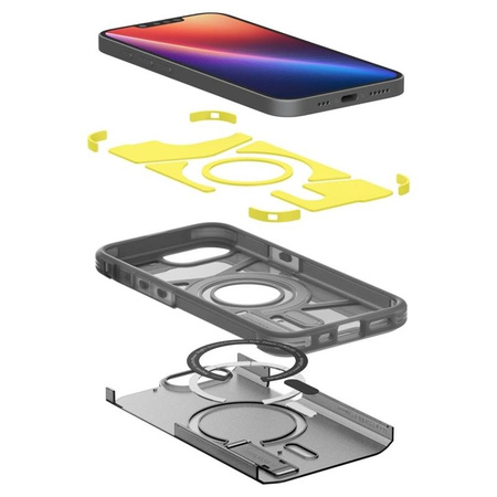 Spigen Tough Armor Mag MagSafe - Etui do iPhone 16e (Frost Black)