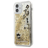 Karl Lagerfeld Glitter Liquid Floating Charms - Etui iPhone 12 mini (Gold Floating Charms)