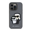 Karl Lagerfeld NFT Saffiano Karl & Choupette - Etui iPhone 14 Pro Max (Srebrny)