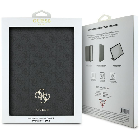 Guess Magnetic 4G Big Logo - Etui iPad Air 11” M3 (2025) / iPad Air 11” M2 (2024) (czarny)