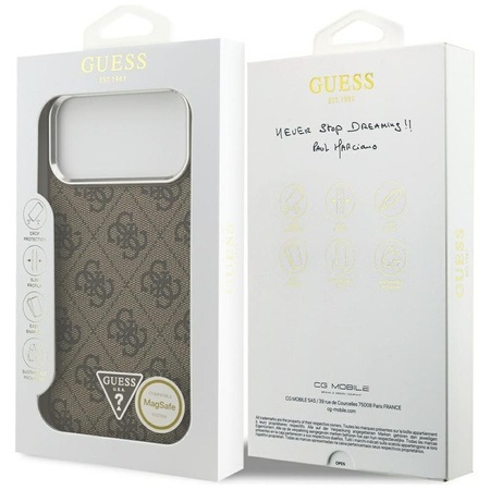 Guess 4G Triangle Logo MagSafe - Etui iPhone 17 Pro Max (brązowy)