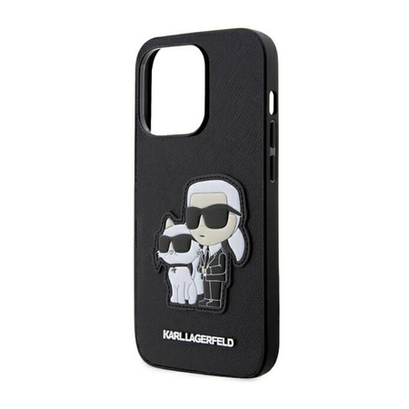 Karl Lagerfeld NFT Saffiano Karl & Choupette - Etui iPhone 14 Pro (Czarny)