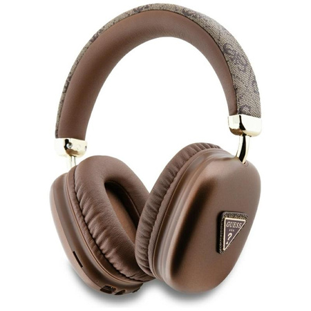 Guess 4G Triangle Logo - Bezprzewodowe słuchawki nauszne Bluetooth V5.3 (brązowy)
