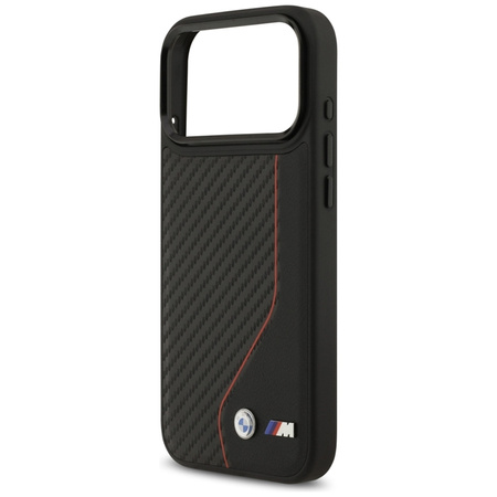 BMW M Carbon Line & Logo MagSafe - Etui iPhone 17 Pro Max (czerwony)