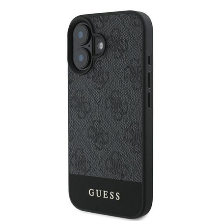 Guess 4G Bottom Stripe - Etui iPhone 16 Plus (szary)