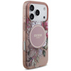 Guess IML Flowers Electro Pearl Strap MagSafe - Etui iPhone 17 Pro (różowy)