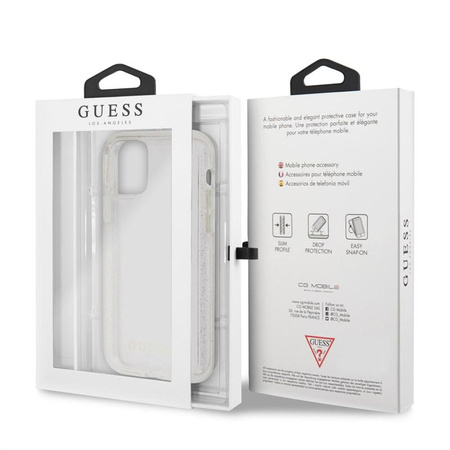 Guess Glitter Case - Etui iPhone 11 (Silver)