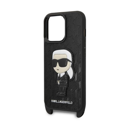 Karl Lagerfeld NFT Monogram Ikonik Patch - Etui iPhone 14 Pro Max (czarny)