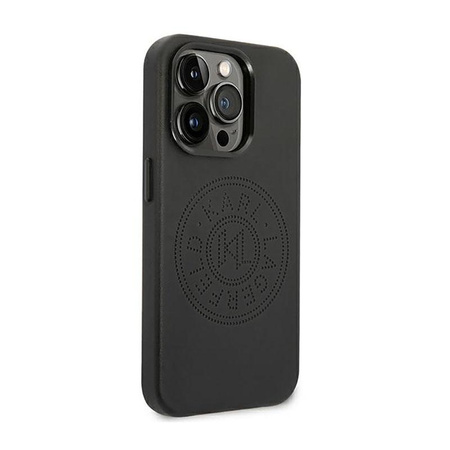 Karl Lagerfeld Leather Perforated Logo Case - Etui iPhone 14 Pro Max (czarny)