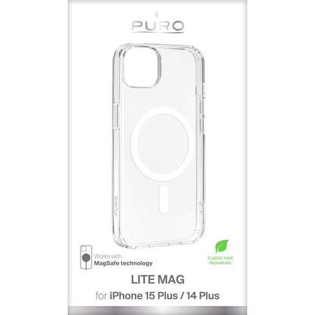 PURO LITE MAG - Etui iPhone 15 Plus MagSafe (przezroczysty)