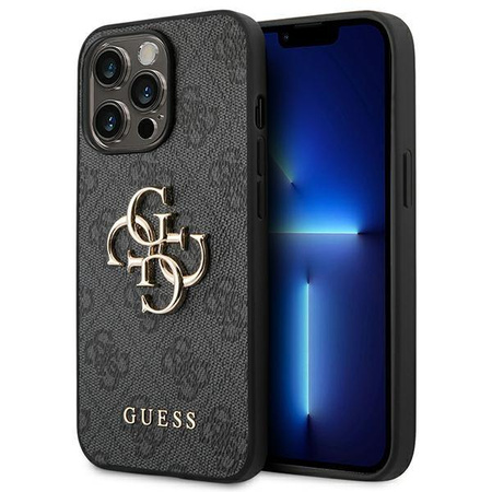 Guess 4G Big Metal Logo - Etui iPhone 14 Pro (szary)