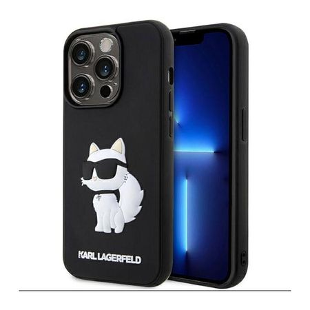 Karl Lagerfeld 3D Rubber NFT Choupette - Etui iPhone 14 Pro (Czarny)