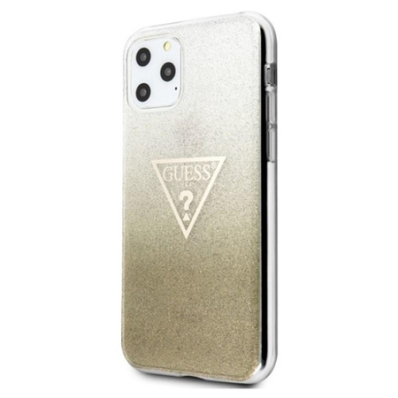 Guess Solid Glitter Triangle - Etui iPhone 11 (Gold)