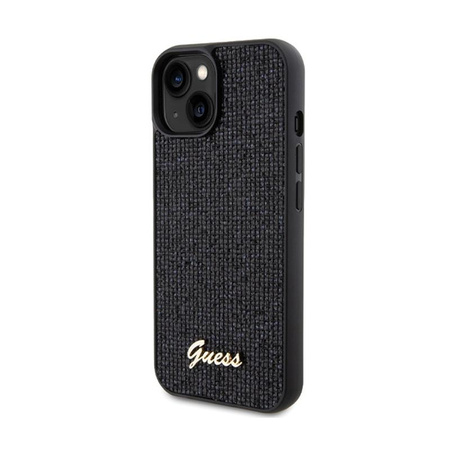 Guess Disco Metal Script - Etui iPhone 14 (czarny)