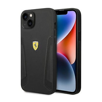 Ferrari Leather Stamp Sides – Etui iPhone 14 (Czarny)
