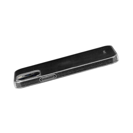 Crong Glitter Case - Etui iPhone 12 Pro Max (przezroczysty/srebrny)