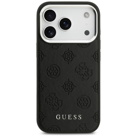 Guess Peony Hot Stamp Script MagSafe - Etui iPhone 17 Pro (czarny)