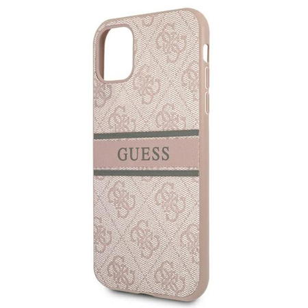 Guess 4G Printed Stripe - Etui iPhone 11 (różowy)