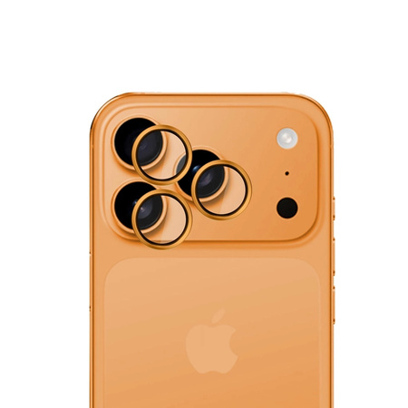 3mk HARDY Lens Protection Pro - Szkło na obiektyw aparatu iPhone 17 Pro / iPhone 17 Pro Max (Orange)