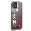 Guess Liquid Glitter Hearts - Etui iPhone 11 (malinowy)