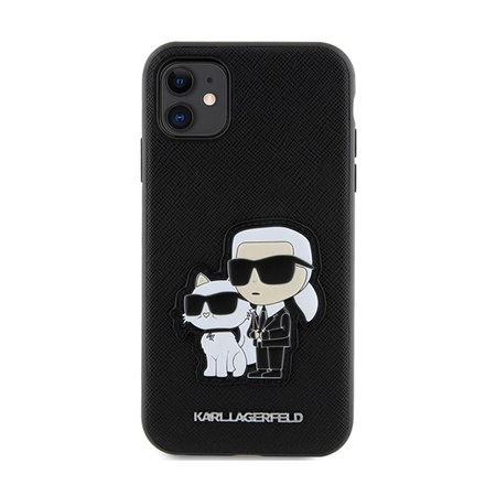 Karl Lagerfeld NFT Saffiano Karl & Choupette - Etui iPhone 11 (Czarny)