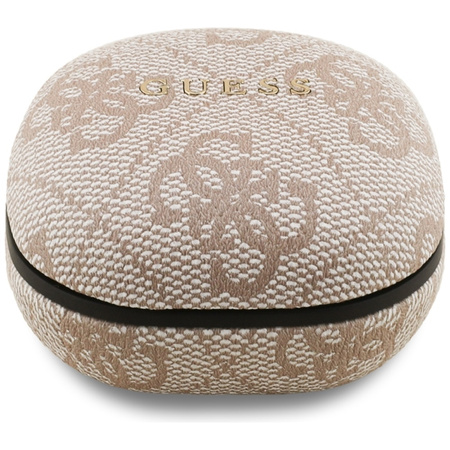 Guess 4G Classic Metal Logo - Słuchawki Bluetooth TWS ENC + etui ładujące (różowy)