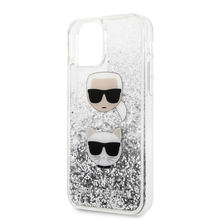 Karl Lagerfeld Liquid Glitter Hearts - Etui iPhone 11