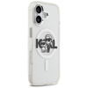 Karl Lagerfeld IML Glitter Karl & Choupette Sketch Logo MagSafe - Etui iPhone 17 (przezroczysty)