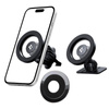 Spigen MFT13 Magnetic Dashboard & Vent Car Mount - Magnetyczny uchwyt samochodowy MagSafe (Czarny)